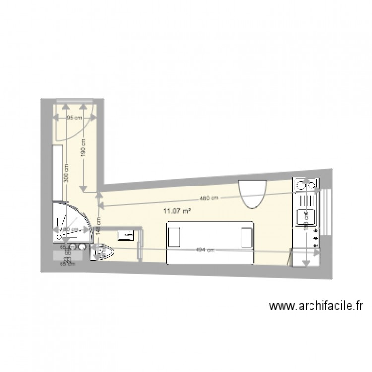 7bis cour ferme amenagé. Plan de 0 pièce et 0 m2