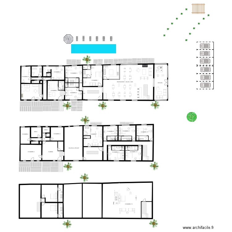 GITE. Plan de 0 pièce et 0 m2