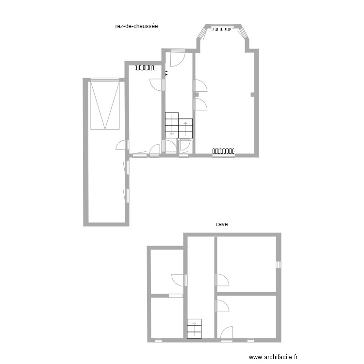 gosselie 1 bis avec cave. Plan de 5 pièces et 24 m2