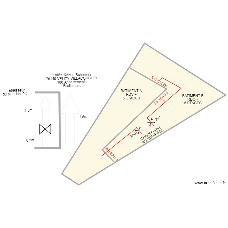 IRP ROBERT SCHUMAN VELIZY VILLACOUBLAY. Plan de 2 pièces et 1523 m2