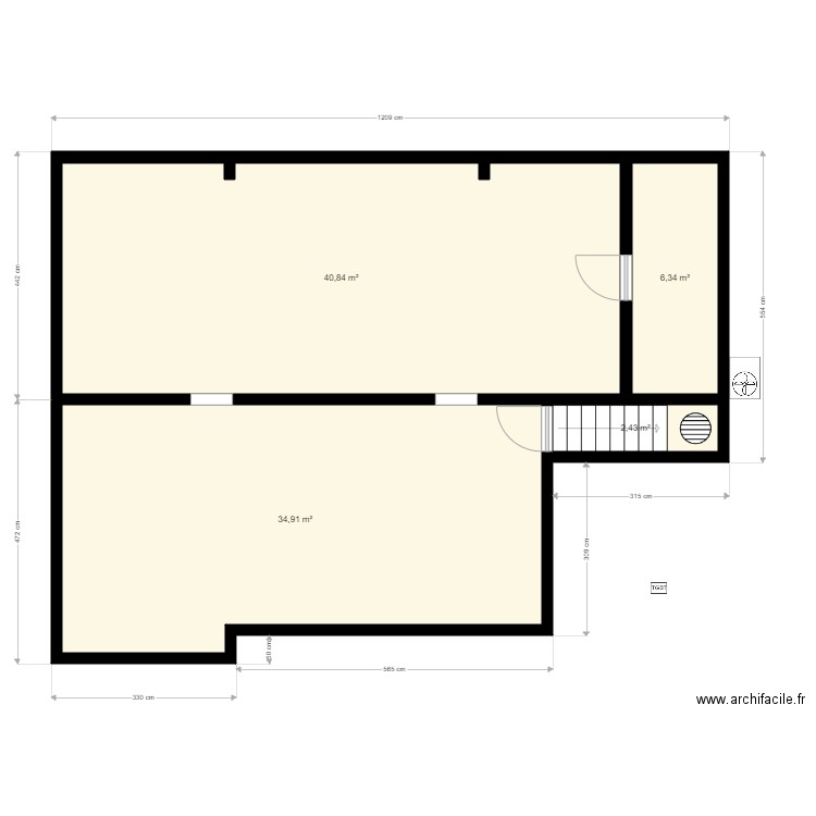 PLAN SOUS SOL  vierge. Plan de 0 pièce et 0 m2