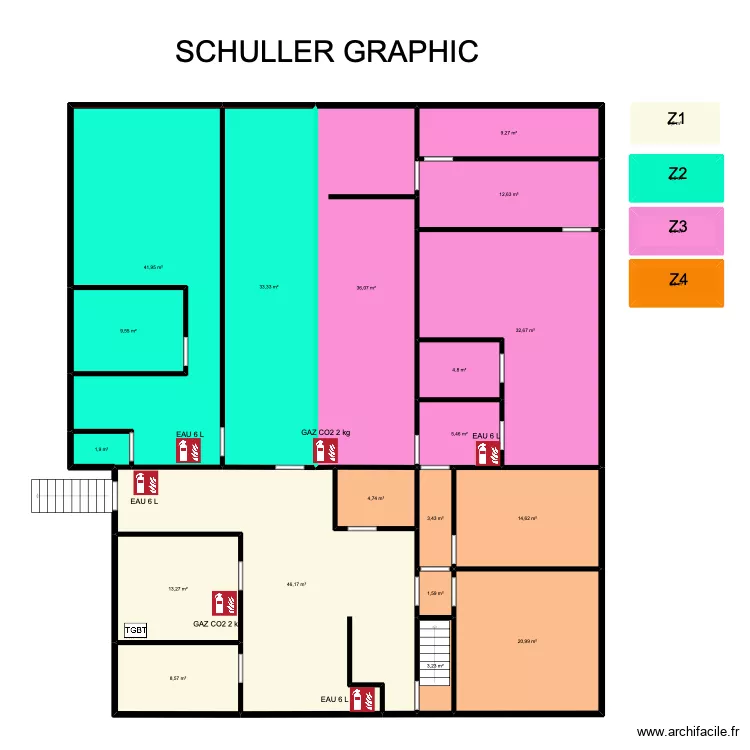 SCHULLER GRAPHIC. Plan de 