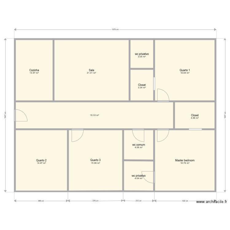 Granja. Plan de 0 pièce et 0 m2