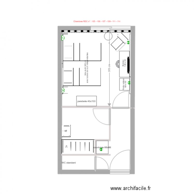 CHAMBRE TYPE A 3. Plan de 0 pièce et 0 m2