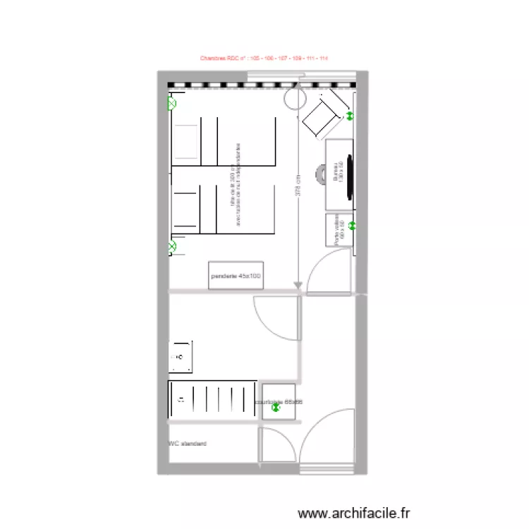 CHAMBRE TYPE A 3. Plan de 