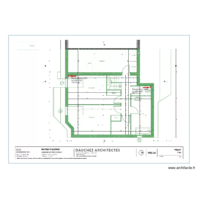 Gengarmerie PONT D'OUILLY r&eacute;servation. Plan de 