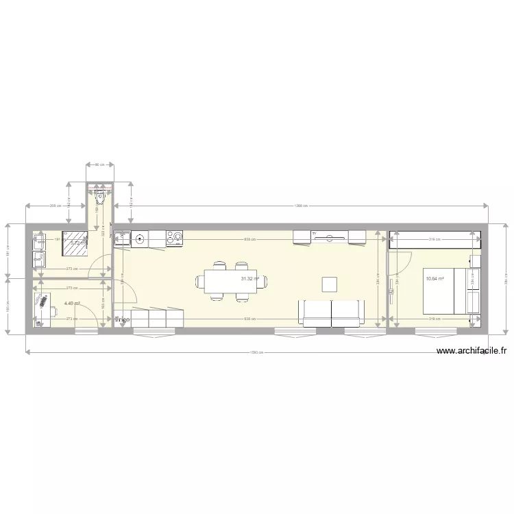 salle de yoga Julia 2. Plan de 