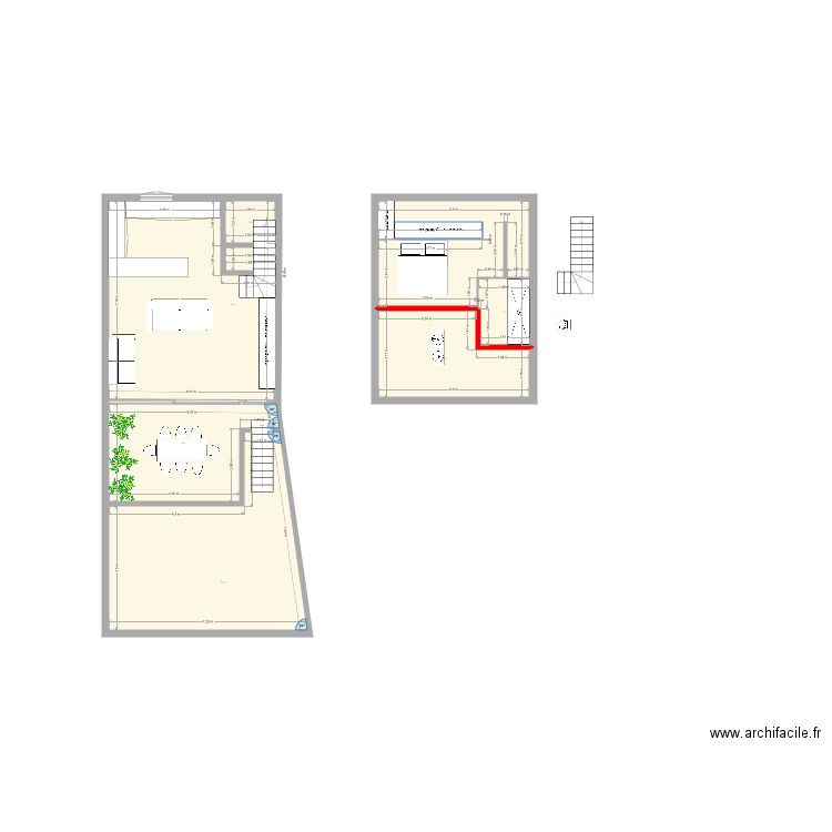 PLAN NU ECHELLE REELE TAT agencement R26. Plan de 0 pièce et 0 m2