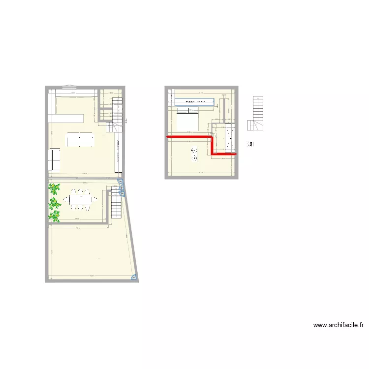 PLAN NU ECHELLE REELE TAT agencement R26. Plan de 