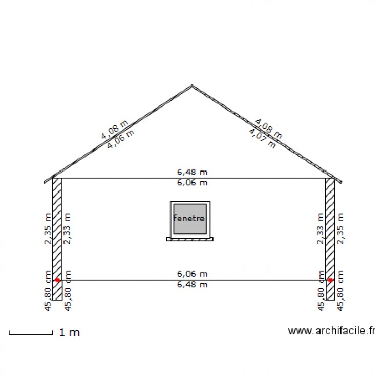 plan gauche coupe fenetre. Plan de 0 pièce et 0 m2