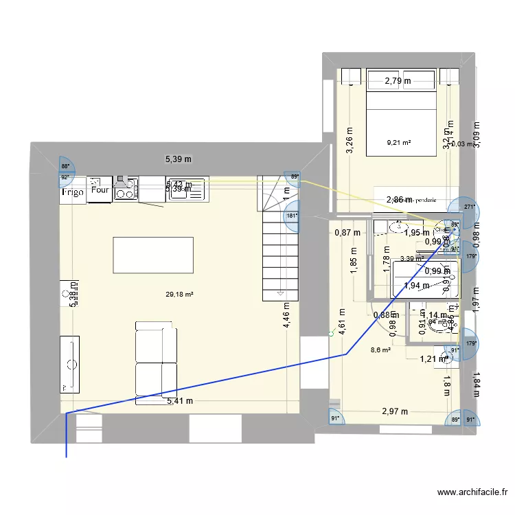 3 bm-5. Plan de 6  et 51 m²