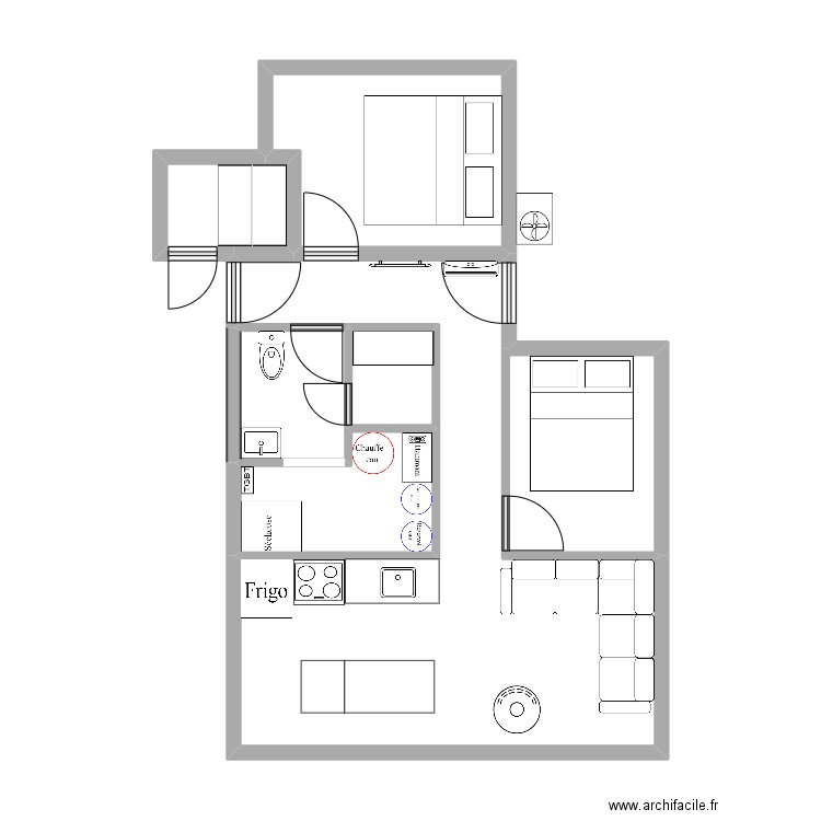 L'isoloir. Plan de 0 pièce et 0 m2
