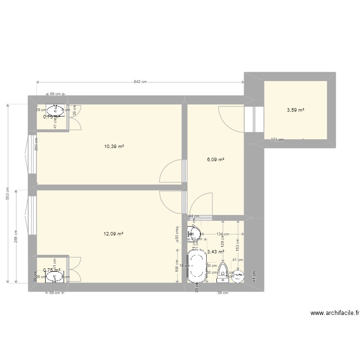 Plan 3ème étage patisserie (ancien). Plan de 0 pièce et 0 m2