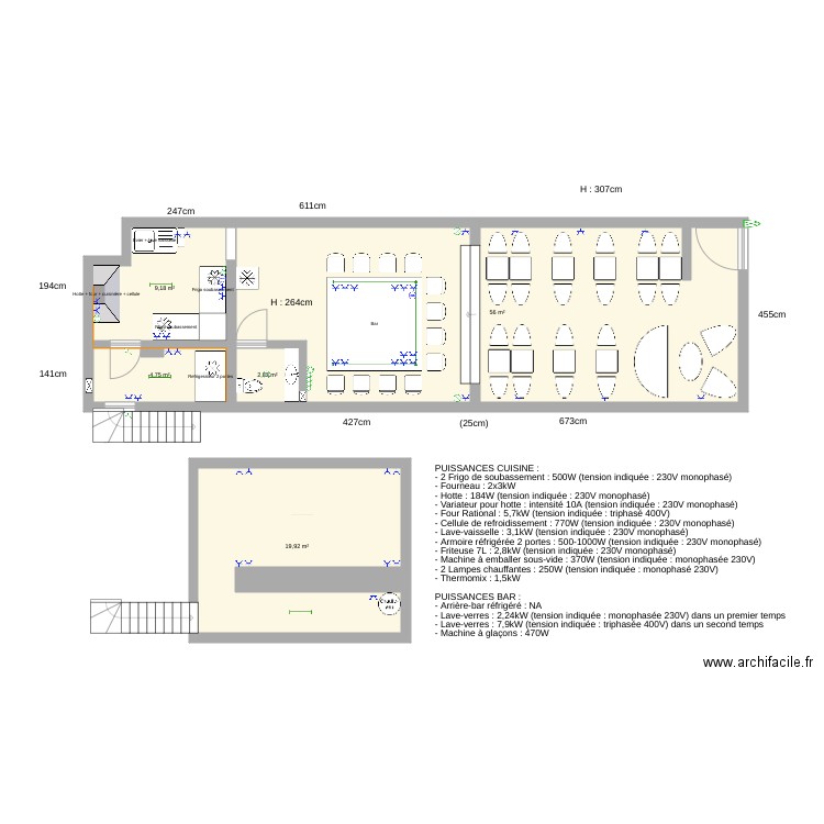 Bar après travaux 2. Plan de 0 pièce et 0 m2