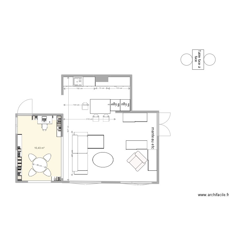 malakoff 2. Plan de 1 pièce et 10 m2