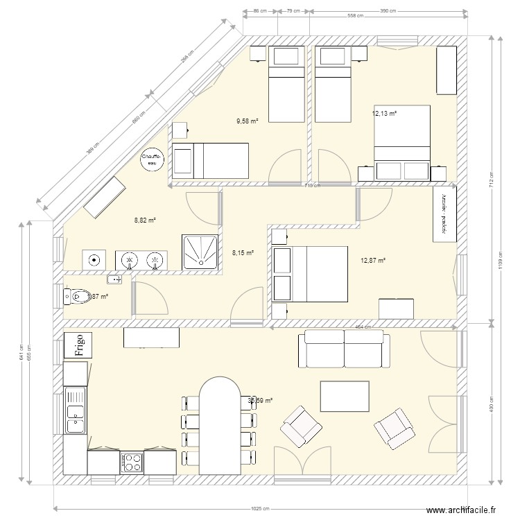 marty. Plan de 0 pièce et 0 m2