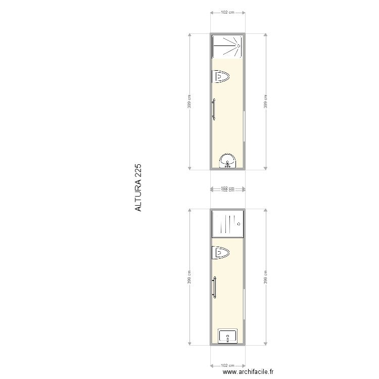 Fabricio Monchez 1. Plan de 2 pièces et 7 m2