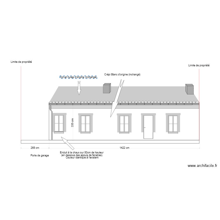 Facade ru v3 apres travaux facade. Plan de 0 pièce et 0 m2