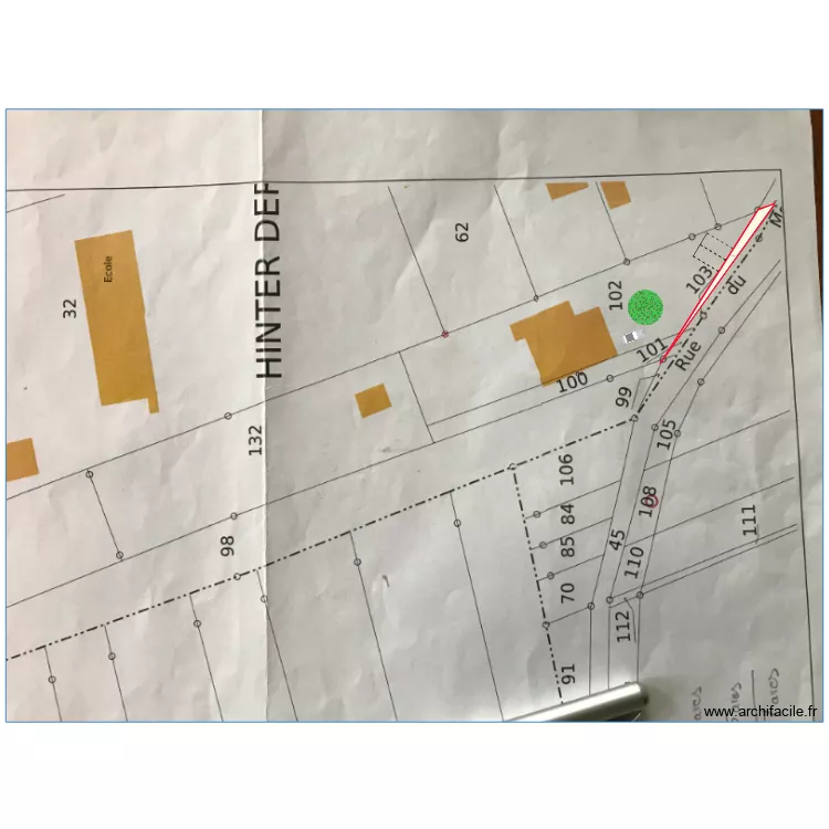 Avant terrain. Plan de 
