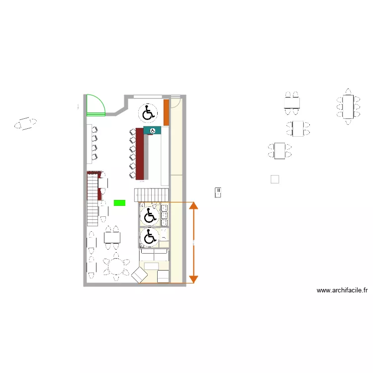 plan V4 Triphas&eacute; LOCAL PLONGE. Plan de 