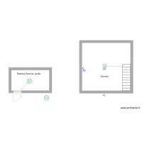 maison mat grenier remise fond du jardin