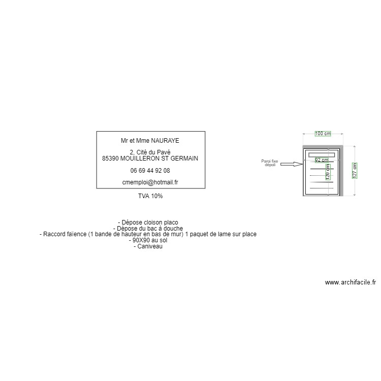 NAURAYE. Plan de 0 pièce et 0 m2