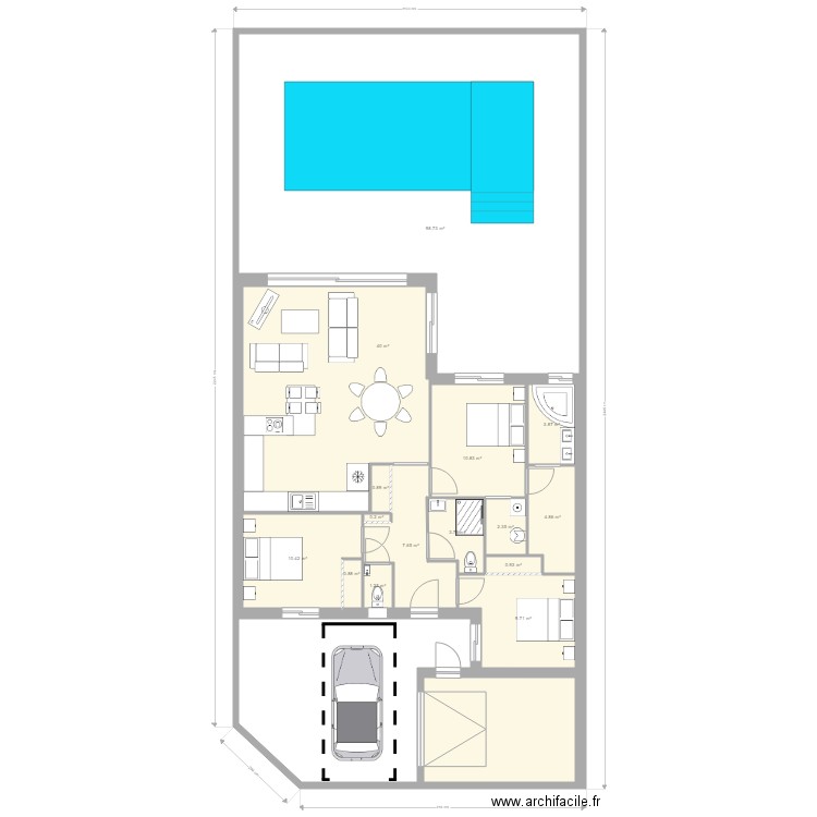 PLAIN PIED solis ESSAI 2 et terrain. Plan de 0 pièce et 0 m2