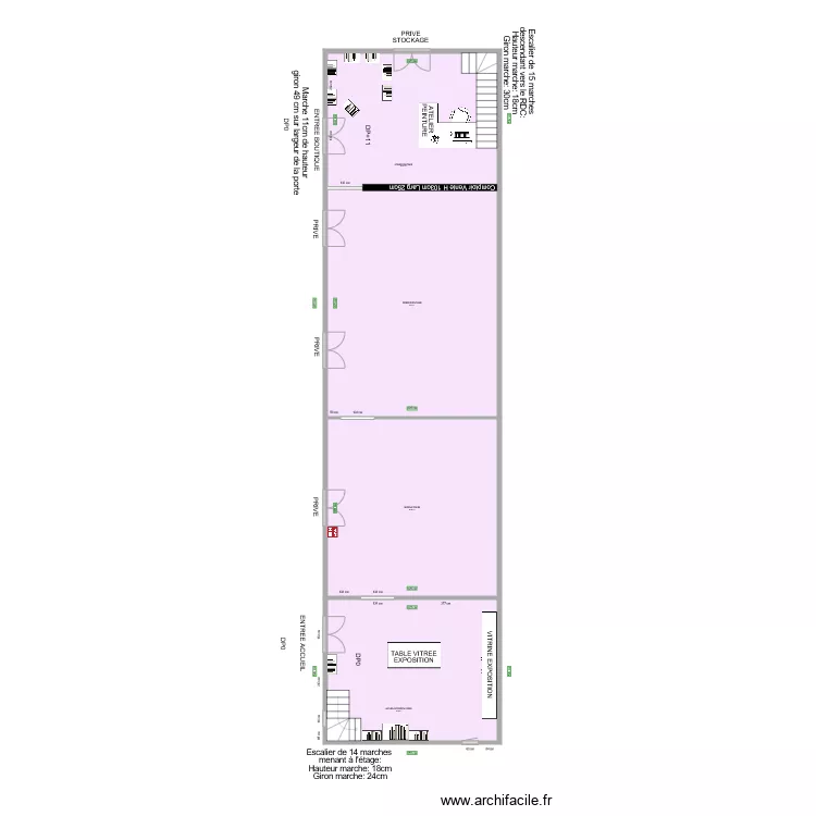 RDC CBG MIGNOT AVANT TRAVAUX. Plan de 