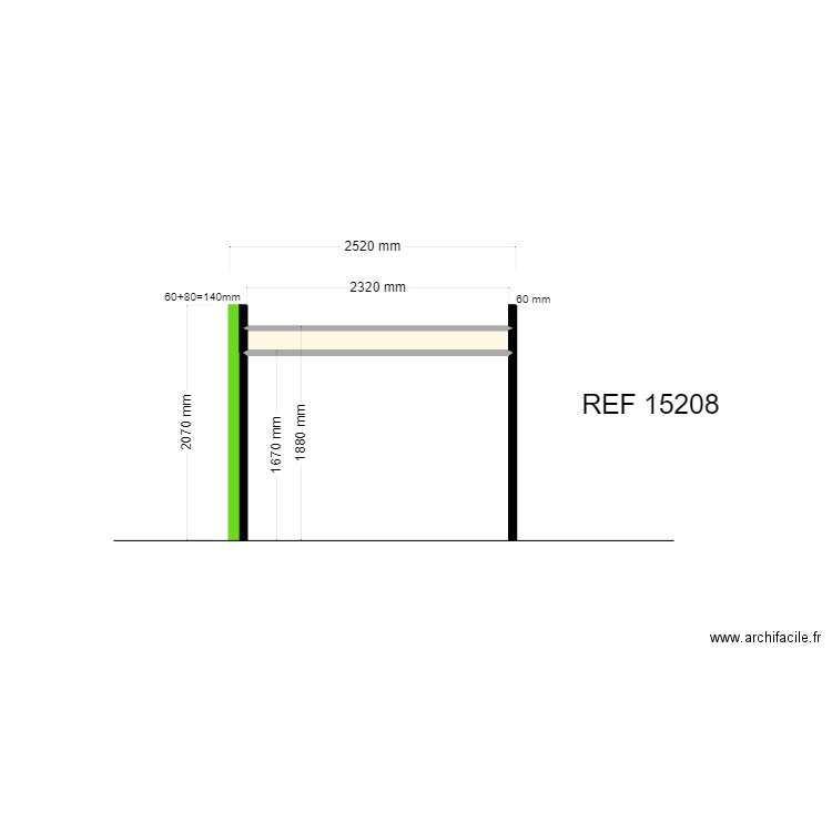 SANI PACK     REF  15208. Plan de 1 pièce et 0 m2