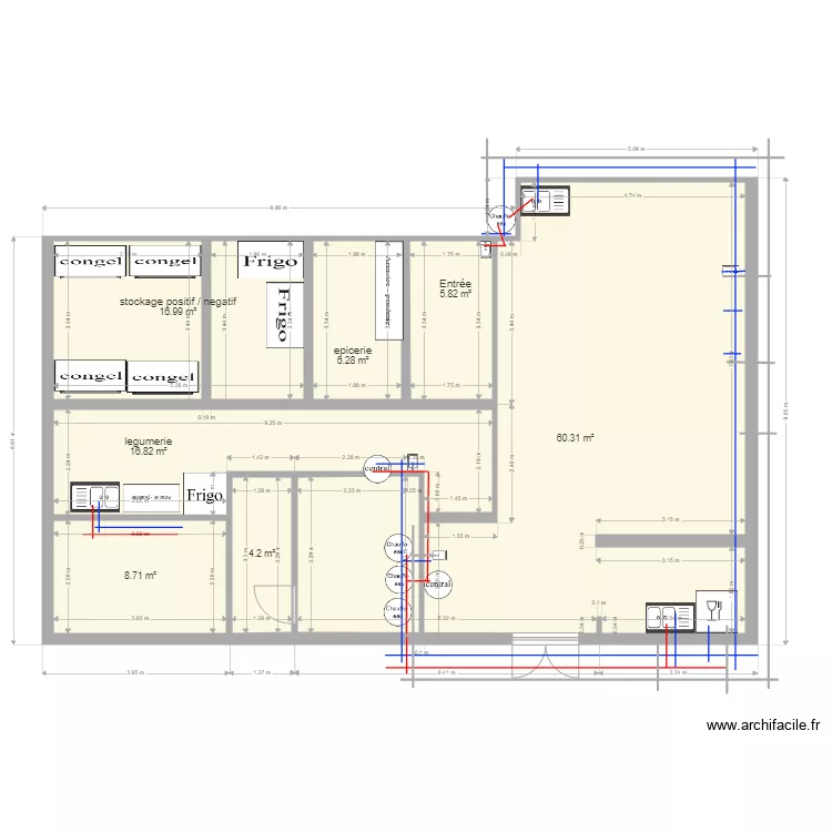 plan cuisine plomberie. Plan de 