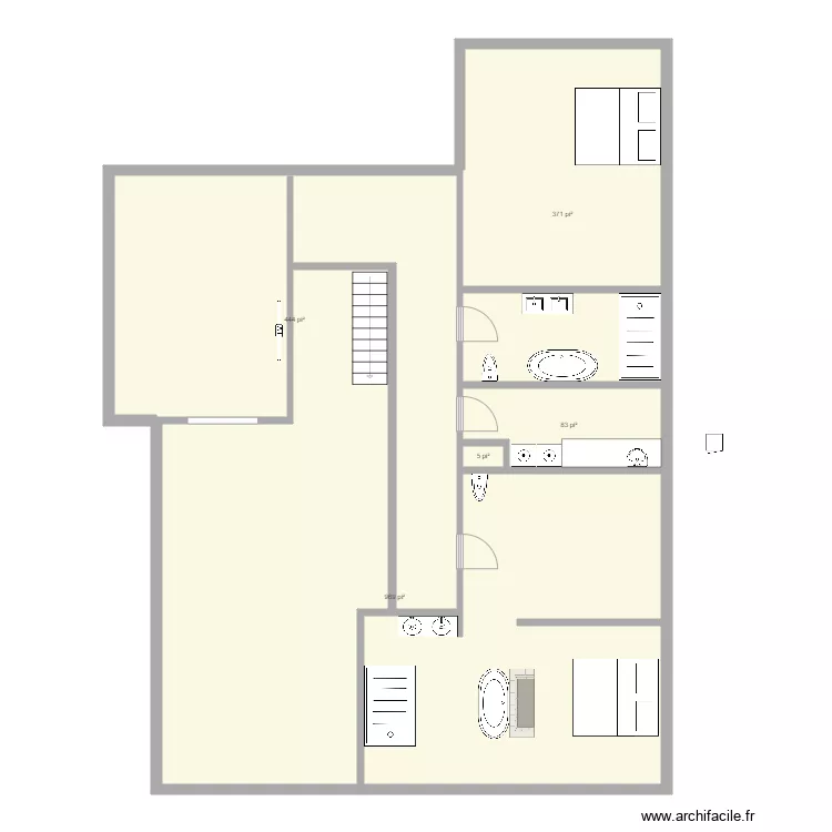2e etage 47 pied. Plan de 