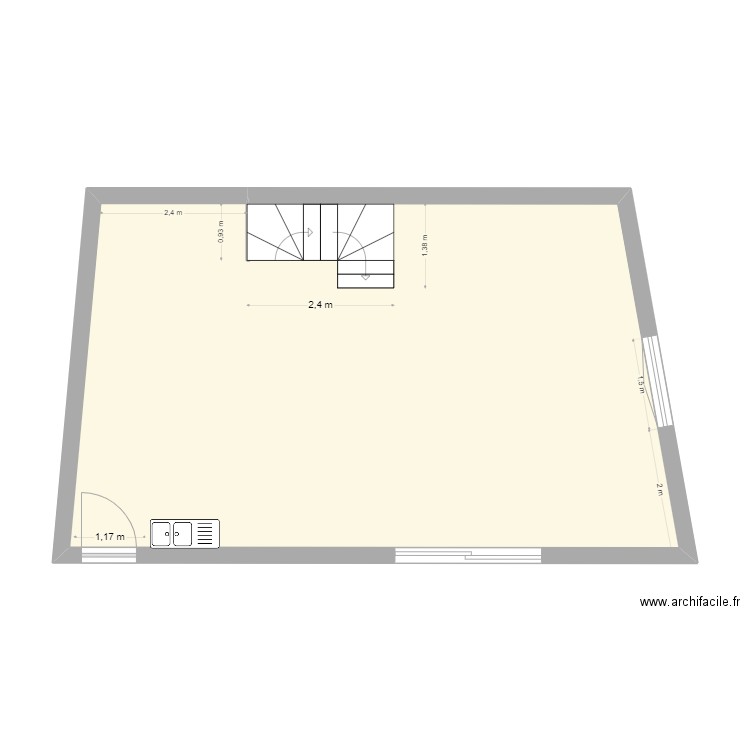 cote trémie lot A. Plan de 1 pièce et 52 m2