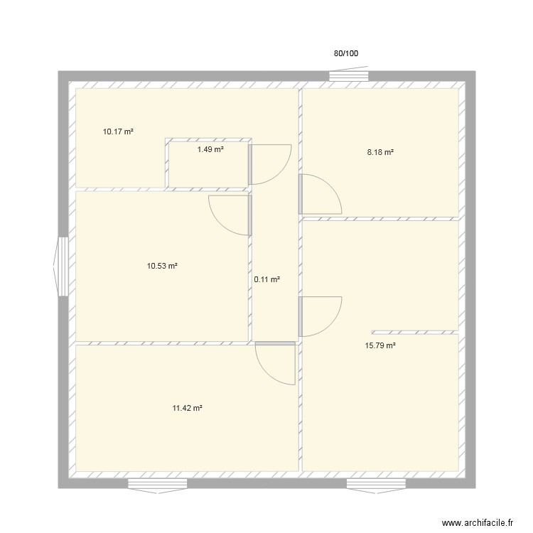 Etage Brut. Plan de 0 pièce et 0 m2