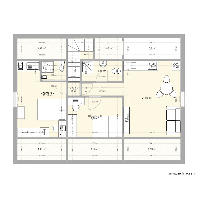 230202 - Maison Meaux - 3 niveaux - modification. Plan de 28 pièces et 240 m2
