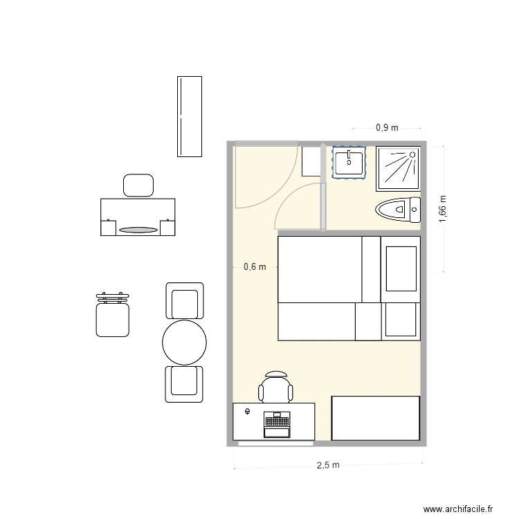 EX CHAMBRE 3. Plan de 0 pièce et 0 m2