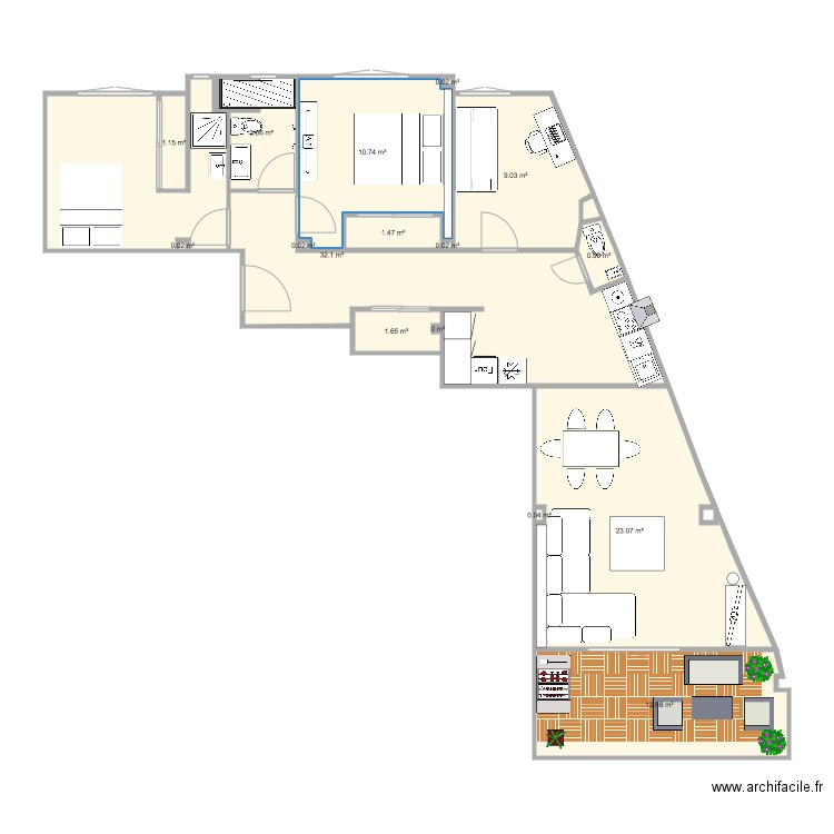 plan projet 1. Plan de 0 pièce et 0 m2