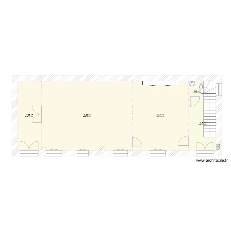 bureau projet existant rdc. Plan de 