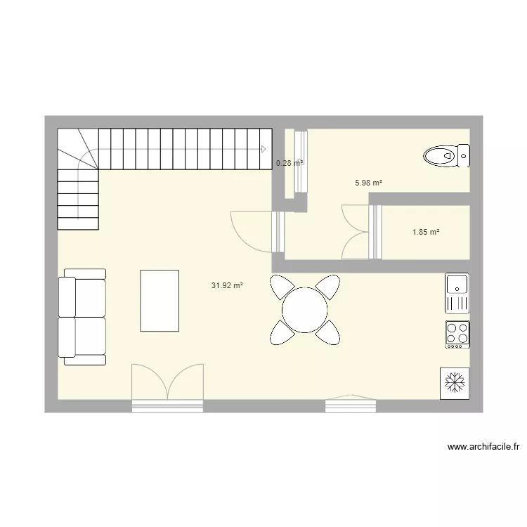CARRE MDV RDC  . Plan de 