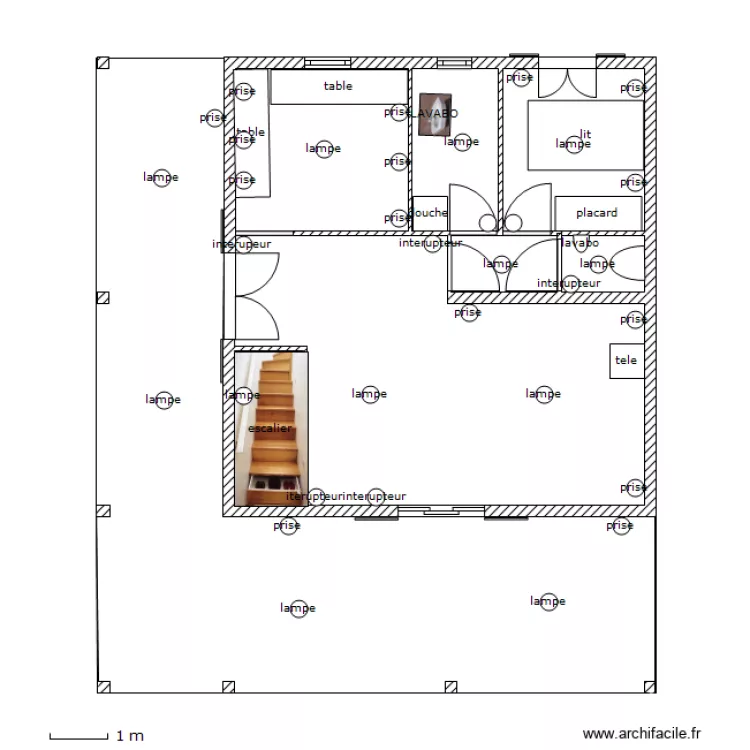 rez de chauss&eacute;e. Plan de 