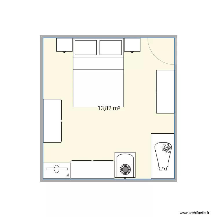 Chambre Yann. Plan de 