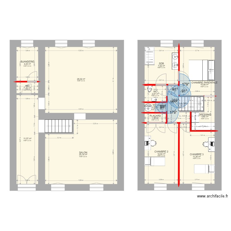 malbrunot NOUVEAU PLAN. Plan de 15 pièces et 127 m2