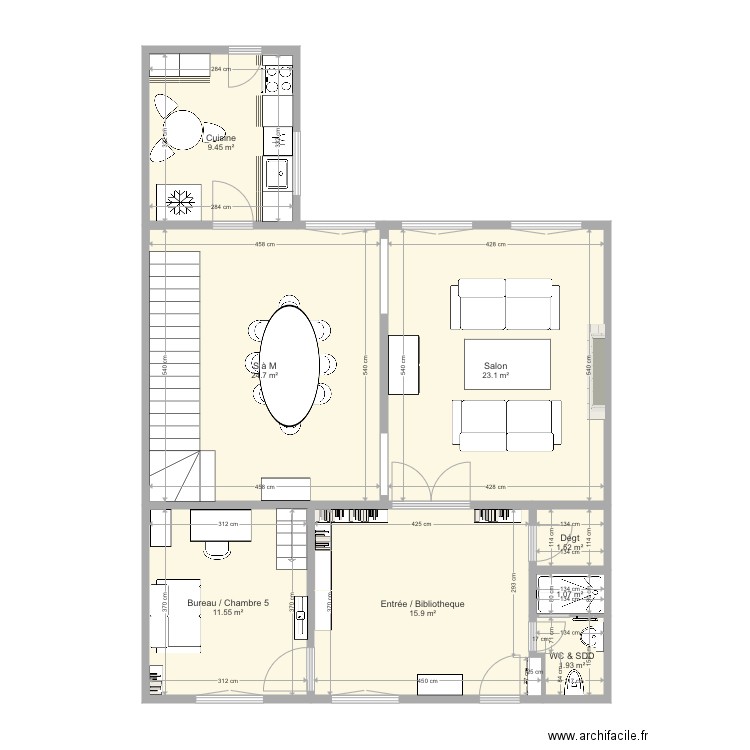 SP 1er étage meuble kitch 3. Plan de 0 pièce et 0 m2