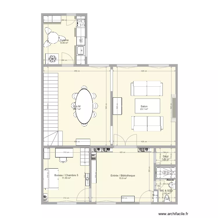 SP 1er étage meuble kitch 3. Plan de SP 1er étage meuble kitch 3. Plan de