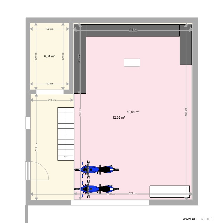 Childé st paul rdc. Plan de 5 pièces et 187 m2