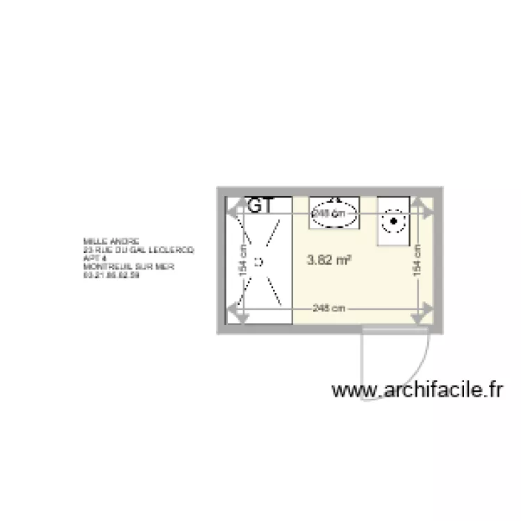 MILLE ANDRE . Plan de 
