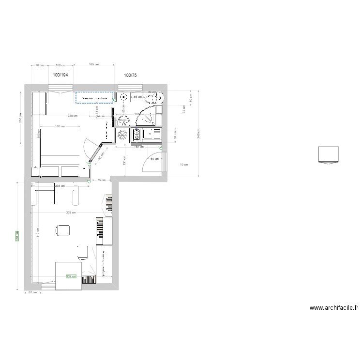 jeanny APPARTEMENT CUISINEagandi 2022 . Plan de 0 pièce et 0 m2