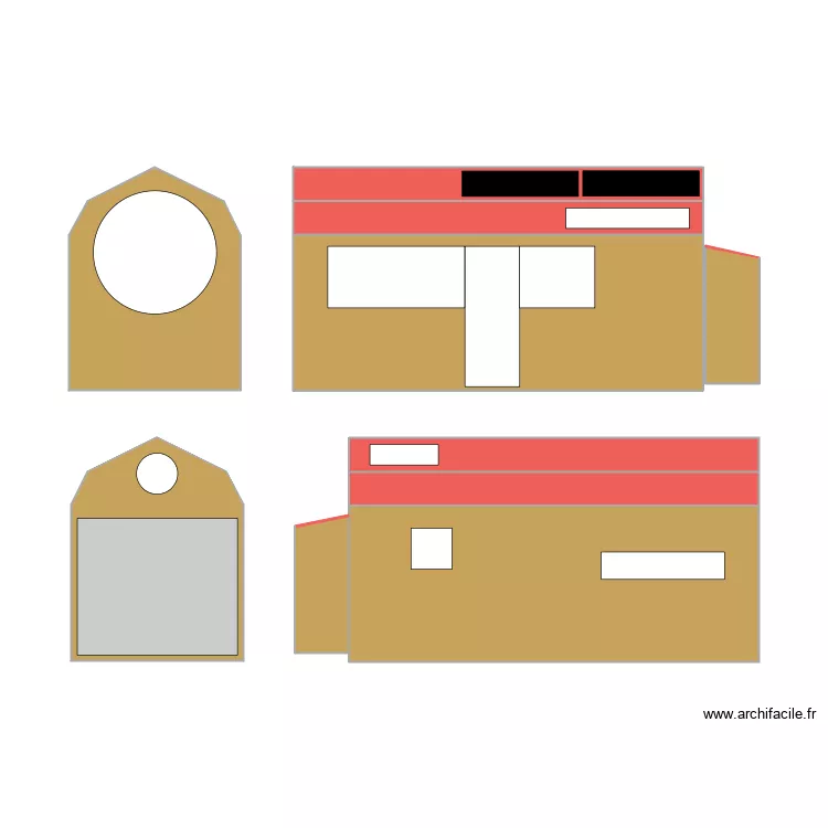 Fa&ccedil;ades. Plan de 