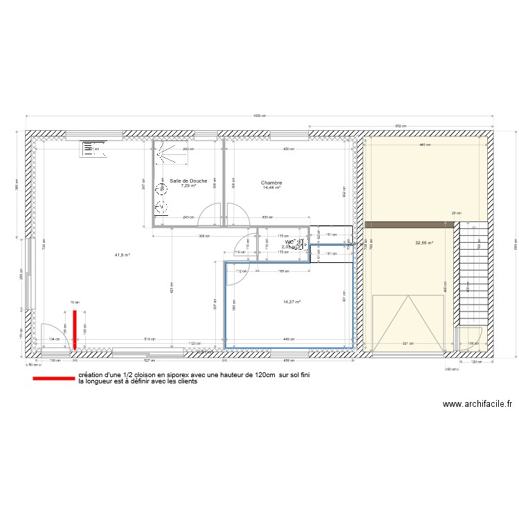 COURTEJOIE CONSTRUCTION NEUVE VRD. Plan de 18 pièces et 228 m2