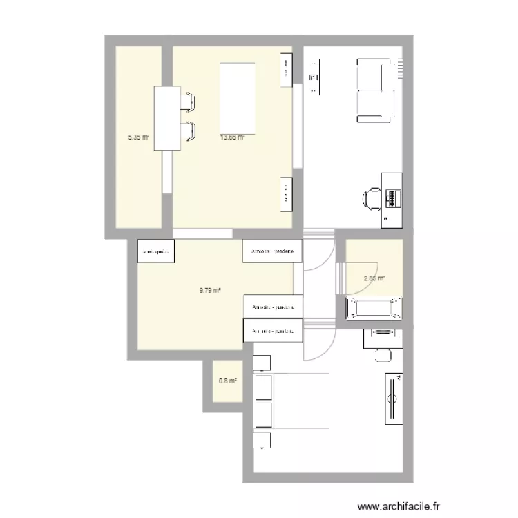 Double s&eacute;jour canap&eacute; maisondumonde. Plan de 