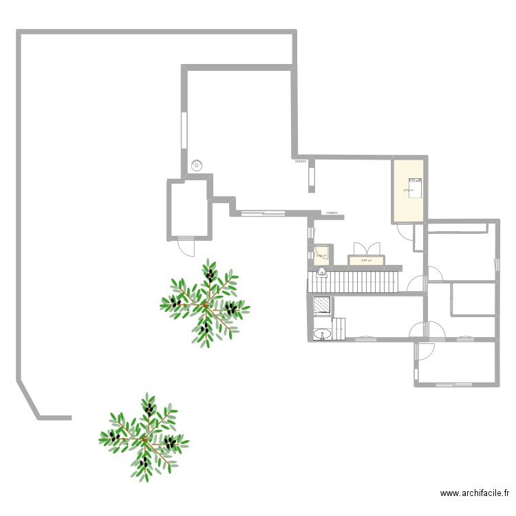 PLV1. Plan de 3 pièces et 8 m2